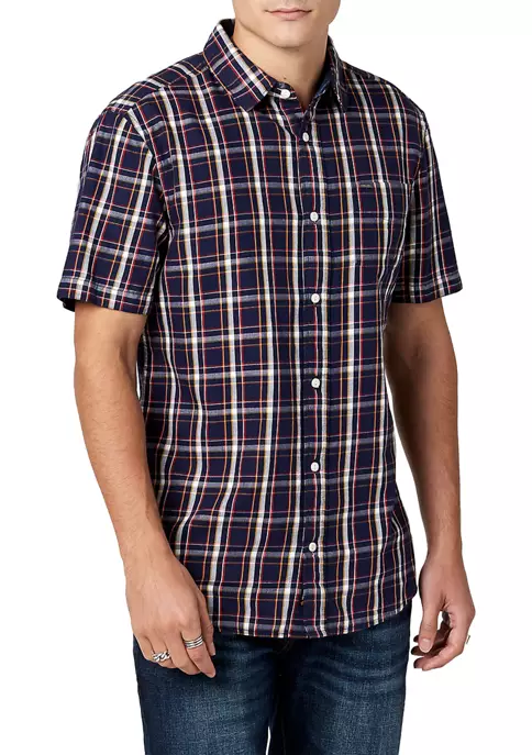 BUFFALO DAVID BITTON® Men's Short Sleeve Sobre Plaid Shirt 3 BUFFALO DAVID BITTON® Men's Short Sleeve Sobre Plaid Shirt