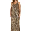 R & M Richards 1Pc Sweetheart Neck Emb Sequin Panel Godet Dress -R & M Richards Shop Belk
