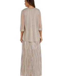 R & M Richards 2Pc Cascade Front Jacket Over Surplice Bodice Long Dress With Full Skirt -R & M Richards Shop Belk 116