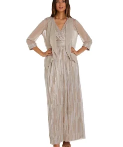 R & M Richards 2Pc Cascade Front Jacket Over Surplice Bodice Long Dress With Full Skirt -R & M Richards Shop Belk 117