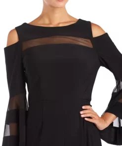 R & M Richards Women's Cold Shoulder Jumpsuit -R & M Richards Shop Belk 121