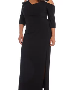R & M Richards Plus Size Cold Shoulder Party Dress -R & M Richards Shop Belk 128