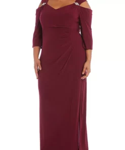 R & M Richards Plus Size Cold Shoulder Party Dress -R & M Richards Shop Belk 129