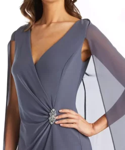 R & M Richards Women's Chiffon Duster Cape Dress -R & M Richards Shop Belk 132