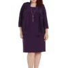 R & M Richards 2Pc Banded Burn Out Clip Velvet Chiffon Jacket Dress -R & M Richards Shop Belk 149