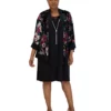 R & M Richards 2Pc Velvet Floral Burnout Out Jacket Dress With Necklace -R & M Richards Shop Belk 158