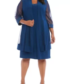 R & M Richards Mesh Panel Jack Dress