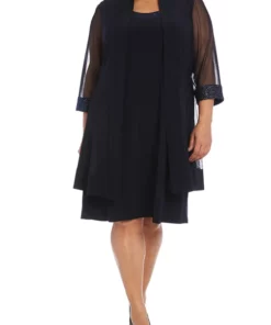 R & M Richards Mesh Panel Jack Dress -R & M Richards Shop Belk 180