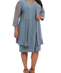 R & M Richards Mesh Panel Jack Dress -R & M Richards Shop Belk 181