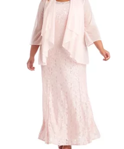 R & M Richards Plus Size 2-Piece Flyaway Jacket A-Line Dress Set -R & M Richards Shop Belk 21