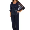 R & M Richards 2Pc Scoop Neck With Butterfly Sleeve Sequin Tunic And Ity Pant Se -R & M Richards Shop Belk 22