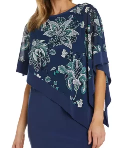 R & M Richards Women's Poncho Dress -R & M Richards Shop Belk 222