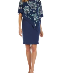 R & M Richards Women's Poncho Dress -R & M Richards Shop Belk 223