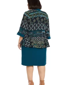 R & M Richards 2Pc Puff Print Sweater Knit And Ity Jacket Dress -R & M Richards Shop Belk 257