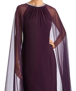 R & M Richards Women's Sheath Dress with Beaded Jewel Neck and Long Cape 10 R & M Richards Women's Sheath Dress with Beaded Jewel Neck and Long Cape -R & M Richards Shop Belk 282