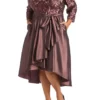 R & M Richards Plus Size Embellished Sequin High Low Party Dress -R & M Richards Shop Belk 284