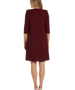 R & M Richards 2Pc Metallic Pb Rib Knit And Ity Swing Jacket Dress -R & M Richards Shop Belk 293