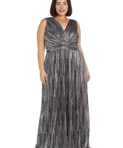 R & M Richards 2Pc Cascade Front Jacket Over Surplice Bodice Long Dress With Full Skirt -R & M Richards Shop Belk 296