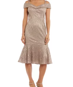 R & M Richards Women's Off the Shoulder Cocktail Dress -R & M Richards Shop Belk 366
