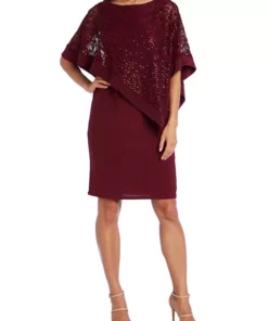 R & M Richards Petite Poncho Dress
