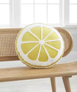 Arlee Home Fashions Inc.™ Round Lemon Slice Pillow