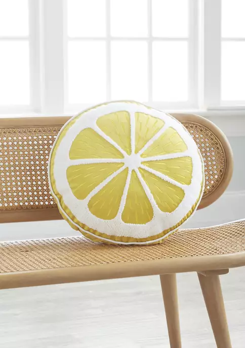 Arlee Home Fashions Inc.™ Round Lemon Slice Pillow 3 Arlee Home Fashions Inc.™ Round Lemon Slice Pillow