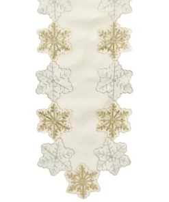 Arlee Home Fashions Inc.™ Silver & Gold Snowflake Table Runner