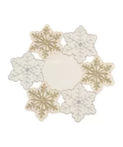 Arlee Home Fashions Inc.™ Silver and Gold Snowflake Cutwork Placemat