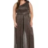 R & M Richards 1Pc One Shoulder Overskirt Festival And Ity Jumpsuit