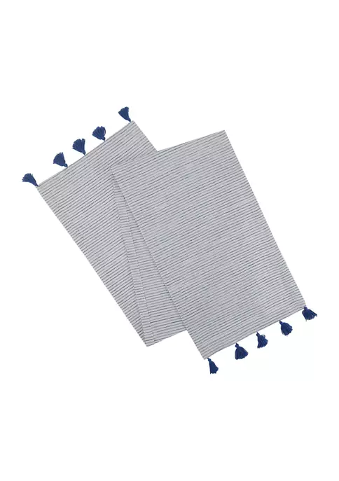 Arlee Home Fashions Inc.™ Textured Ticking Table Runner 5 Arlee Home Fashions Inc.™ Textured Ticking Table Runner - Image 3