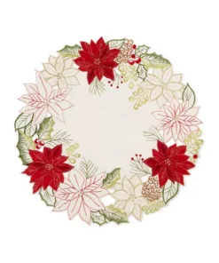Arlee Home Fashions Inc.™ Poinsettia Trail Cutwork Placemat -R & M Richards Shop Belk 659