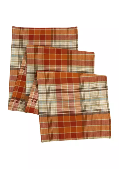 Arlee Home Fashions Inc.™ Spice Plaid Woven Table Runner 4 Arlee Home Fashions Inc.™ Spice Plaid Woven Table Runner - Image 2