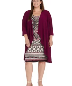 R & M Richards 2Pc Puff Print Ity Jacket Dress -R & M Richards Shop Belk 71