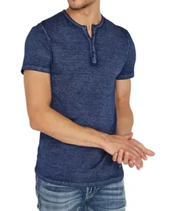 BUFFALO DAVID BITTON® Men's Kasum Henley Neck Shirt -R & M Richards Shop Belk 712