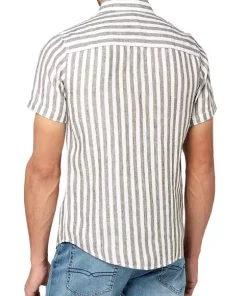 BUFFALO DAVID BITTON® Short Sleeve Vertical Stripe Suri Woven Button Down Shirt -R & M Richards Shop Belk 855