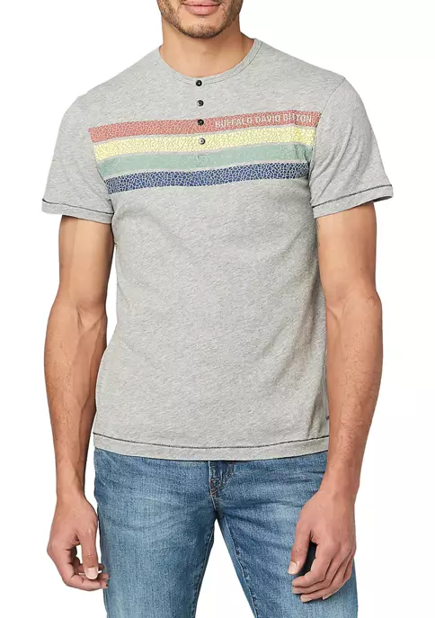 BUFFALO DAVID BITTON® Kuddy Striped Henley Shirt 3 BUFFALO DAVID BITTON® Kuddy Striped Henley Shirt