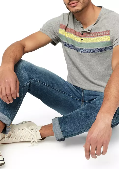 BUFFALO DAVID BITTON® Kuddy Striped Henley Shirt 6 BUFFALO DAVID BITTON® Kuddy Striped Henley Shirt - Image 4