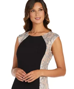 R & M Richards 1Pc Emb Sequin Sculpt Side Panel Dress -R & M Richards Shop Belk 97
