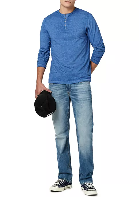 BUFFALO DAVID BITTON® Men's Burnout Jersey Kaduk Henley Shirt 5 BUFFALO DAVID BITTON® Men's Burnout Jersey Kaduk Henley Shirt - Image 3